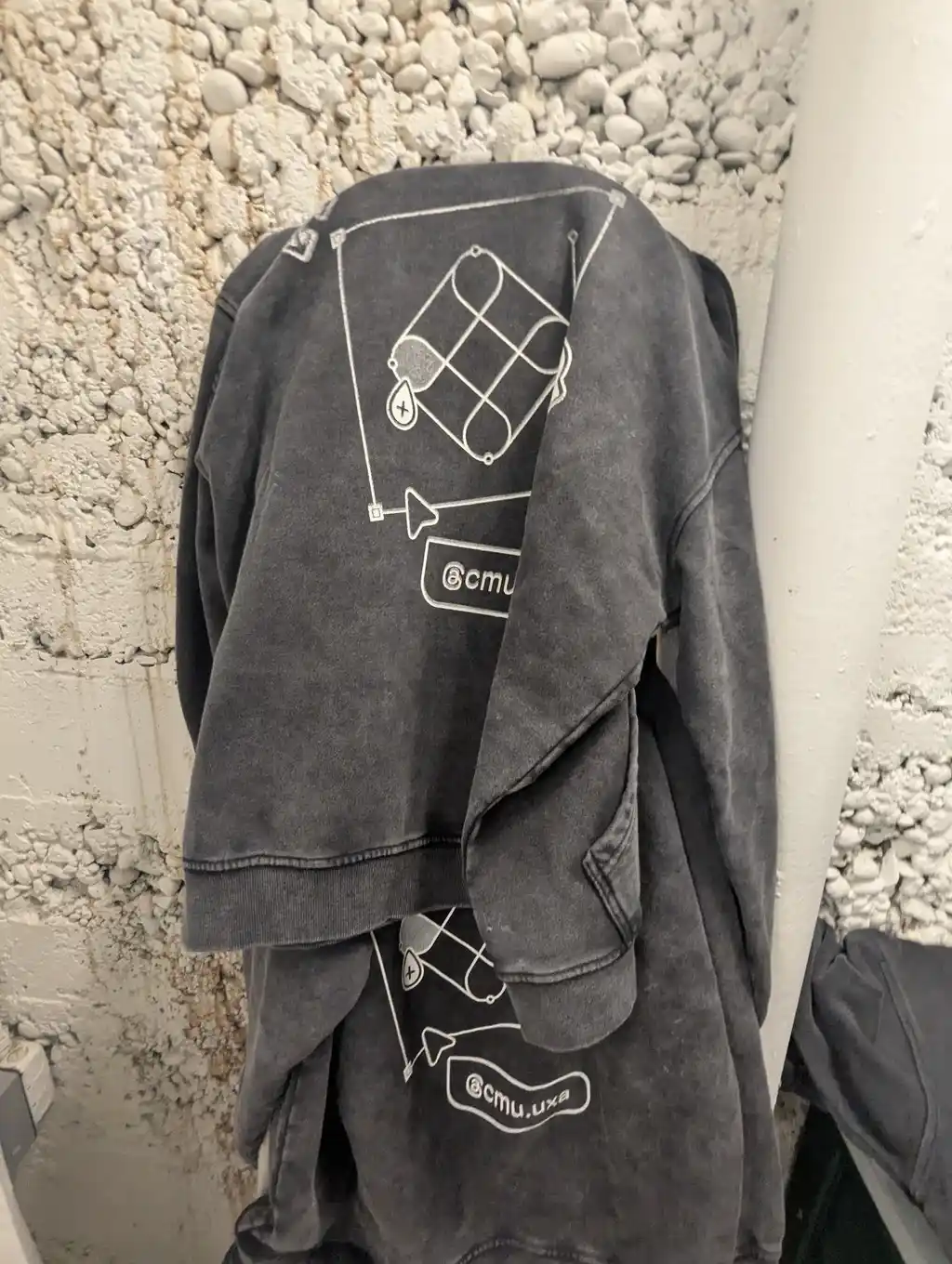 Screen printed hoodies for UXA drying